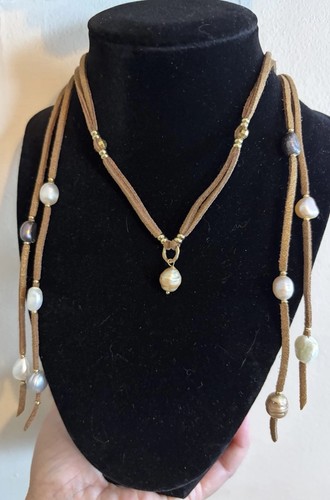 Freshwater pearls leather - freshwater,