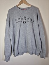 Oakland Raiders Mens Grey Jumper Sweater Large
