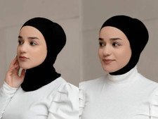Ninja Bonnet Black Women Premium Under Scarf Cap Bone Hijab Islamic Neck Cover
