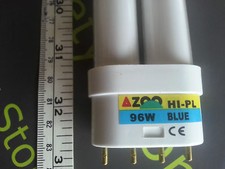 1 x AZOO HI-PL 96W BLUE ACT 2G11 Aquarium Fish Tank Lamp Light Tube UK Seller