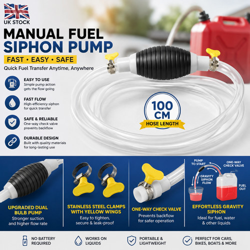 Hand siphon pump petrol - hand,