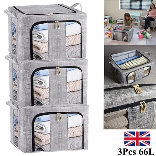 3pcs 66l folding storage - 66l, box