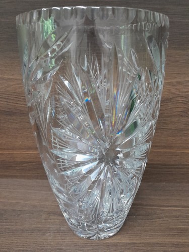 Heavy lead crystal vase - heavy,