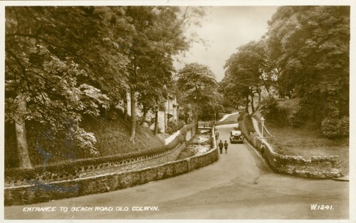 Old colwyn entrance beach - old,
