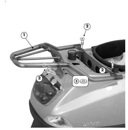 Chrome luggage rack givi - chrome, sr105