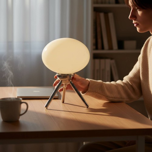 Toadstool table lamp iron base - toadstool,