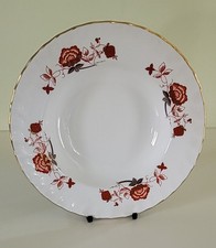 7 x Royal Crown Derby Bali Rimmed Soup Bowls 22 cm Wide