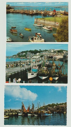 Three postcards fishing - postcards,,