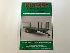 Fraser Agricultural Low Loading Trailers sales leaflet. Excellent condition