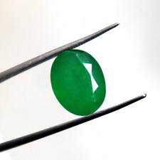 11 Ct Certified AAA+ Natural Green Emerald Colombian Loose Gemstone Oval Cut