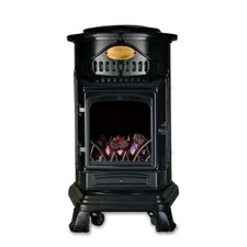 Provence Portable Flueless 3.4KW Log Effect Calor Gas Stove Heater - Gloss Black