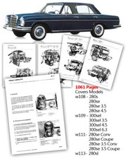 Mercedes Workshop Service Manual w108 w109 w111 w113 280se 3.5 4.5 6.3 300 SEL S