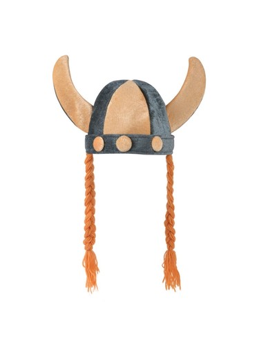 Viking hat with - with, plaits