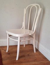 Vintage Thonet Bentwood Chair Painted White