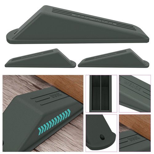 Door wedge dark grey rubber - door,
