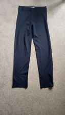 Pair of Ladies/Womens Marks And Spencer Long Jeggings Navy Blue Size UK 12