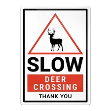 Deer Slow Warning Safety Sign