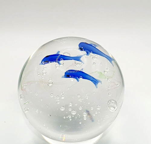 Clear glass paperweight - clear,