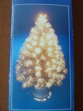 B & Q 32" (810mm) siver effect fibre optic trees with stars with original box