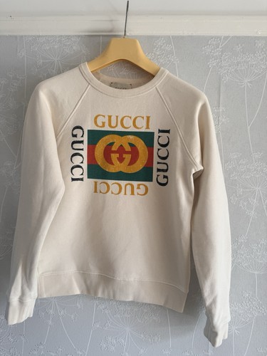 Gucci cream logo sweatshirt - gucci,