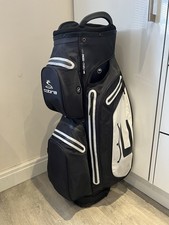 Cobra UltraDry Pro Waterproof Cart Trolley Bag / 14 Way / Black White / Rainhood