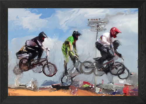 Bmx racers fly - bmx, through