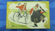 Vintage National Comic Postcard 1904 Gents Bicycle Cycling Accident Theme