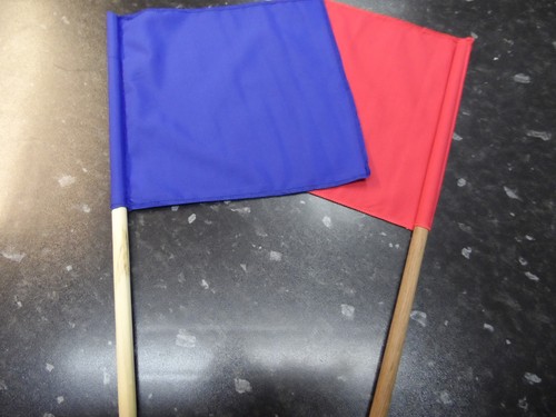 Red blue white flags - white,