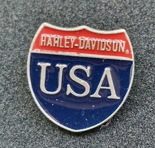 Harley Davidson Shield Metal Enamel Pin Badge.