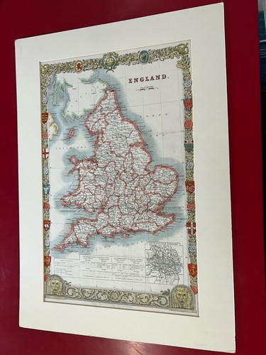 Map england thomas moule - by,