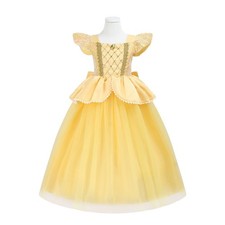 Girls Belle Dress Beauty And The Beast Princess Costume Party UK