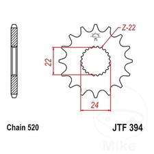JT Front Sprocket 16 Tooth 520 Pitch JTF394.16 Fits Aprilia Tuareg 125 1988-1992