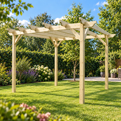 Heavy duty wooden pergola - wooden,