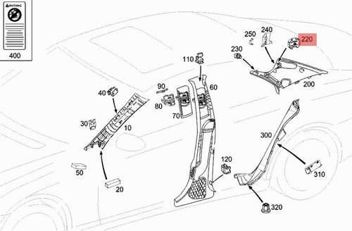 Mercedes c219 cls clip clamp - cls,
