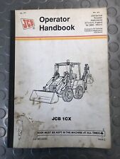JCB OPERATOR HANDBOOK JCB 1CX 9801/4200 ISSUE 2
