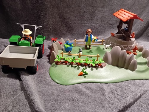 Playmobil tractor and farm set - and,