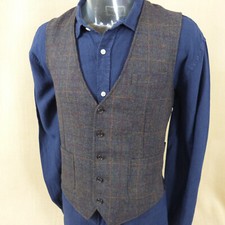 Debenhams Mens Wool Mix Check Waistcoat 40" Chest Hammond & Co By Patrick Grant