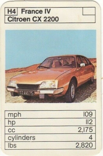 Citroen 2200 car card - cx,