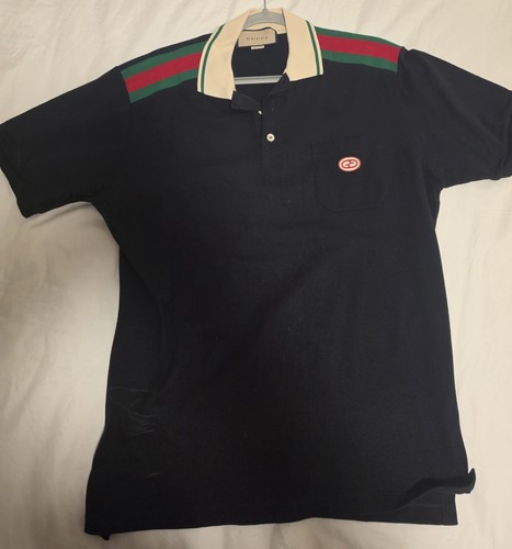 Gucci men black polo - polo, shirt