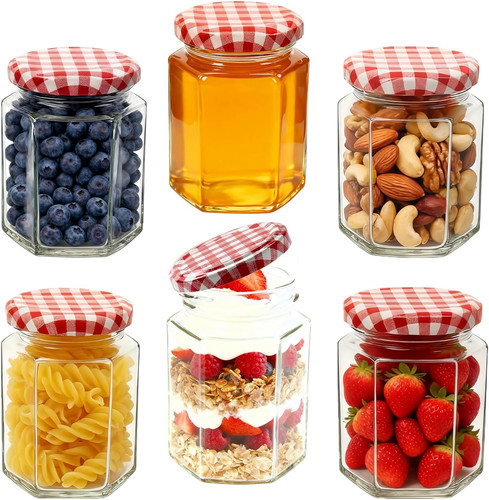 Glass jam jars with lids - jam,