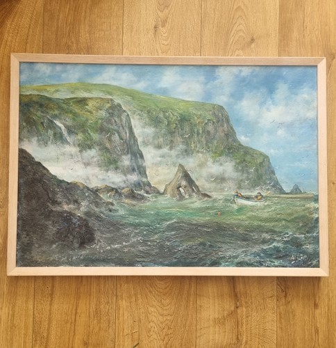 Large vintage oil painting - large,