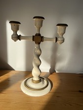 Vintage Wooden Twisted 3 Arm