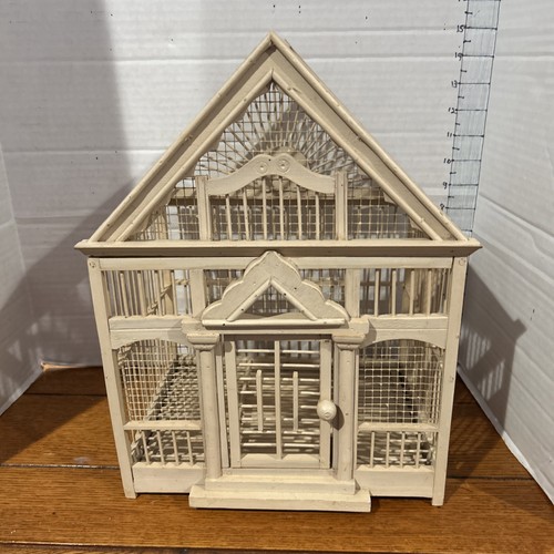 Wooden decorative bird cage - decorative,