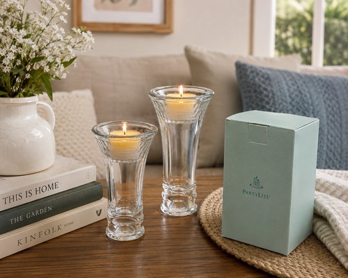 Partylite clarity aqua glass - partylite,