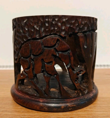 Vintage carved wooden african - carved,