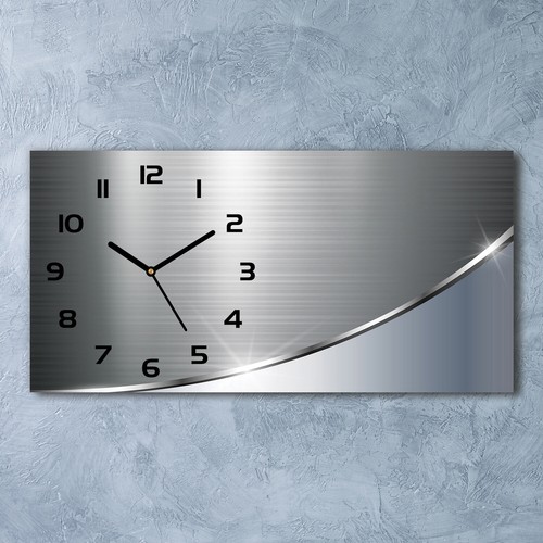 Glass wall clock 60x30 metal - clock,