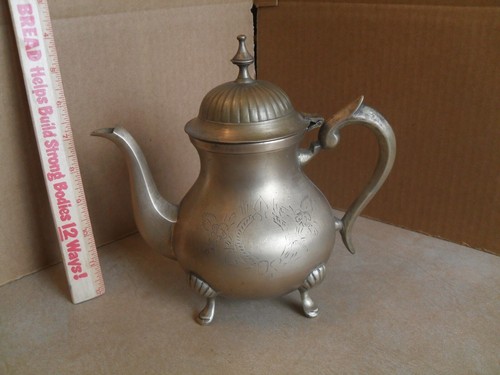 Vintage large etched brass - large,