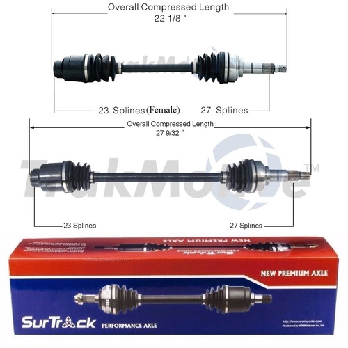 Pair front axle shafts - pair, cv