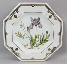 Spode China Plate The Cabinet Collection Iris & Sphaerolobium Octagonal  Plate