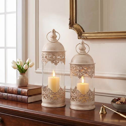 Set antique metal - set, candle